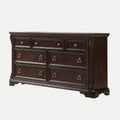 Mahogany 7 Drawer Dresser with Spacious Storage - Mahogany