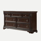 Mahogany 7 Drawer Dresser with Spacious Storage - Mahogany