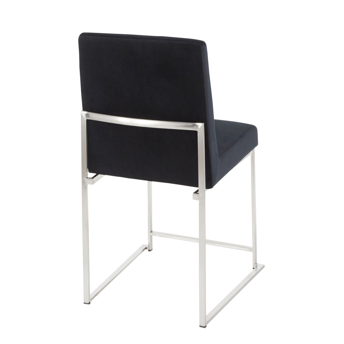 Fuji Contemporary High Back Dining Chair Set with Upholstered Seat - Multiple Colors
