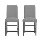 Zeph Upholstered Barstools Set of 2 with Comfortable Upholstery - Light Brown or Dark Gray