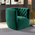Ergonomic Design Swivel Chair with Tufted Accent - Multiple Colors