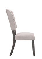 Weathered Side Chair Set with Button Tufting - Dark Brown or Dark Gray