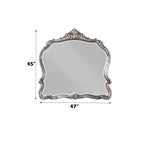 Antique Silver Mirror with Wood Frame - Ariadne Collection
