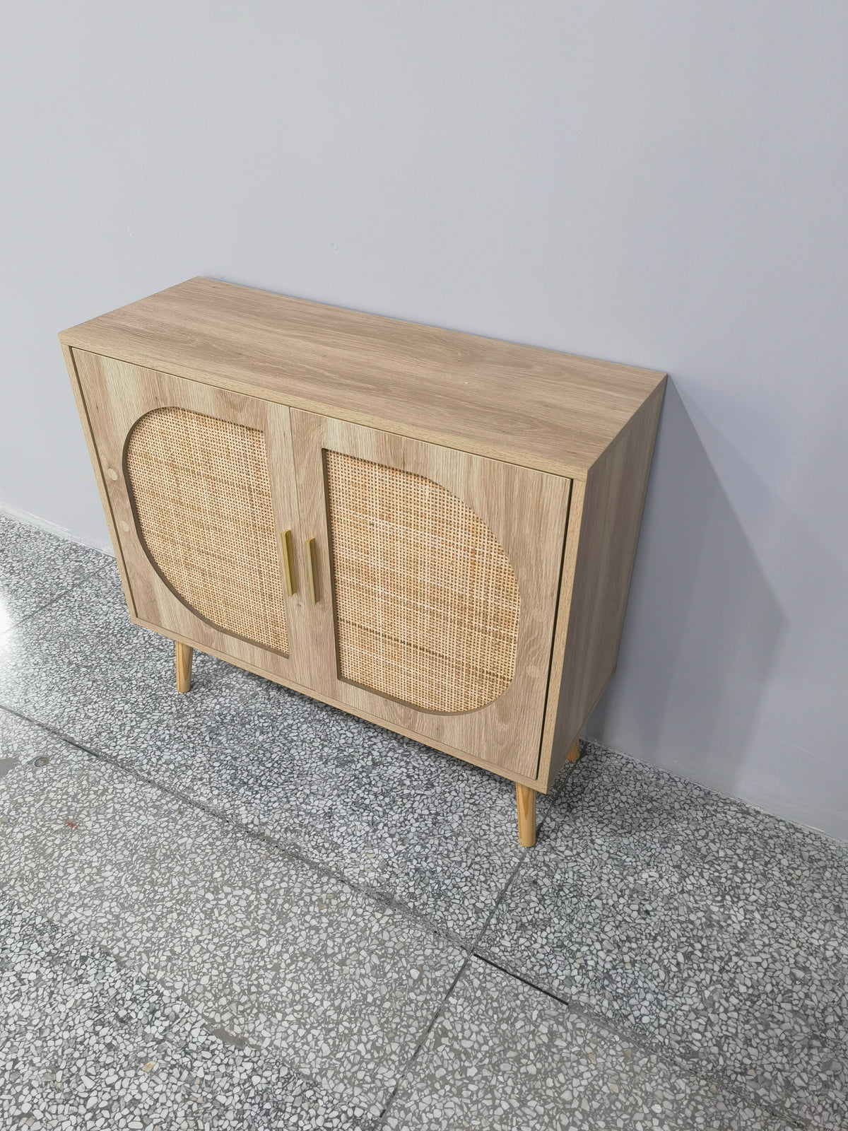 Buffet Cabinet with Storage with Modern Farmhouse Design - Black