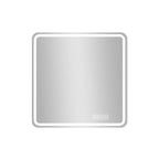 LED Bathroom Mirror with Anti-Fog and Tri-Color Lighting - Pearl Silver