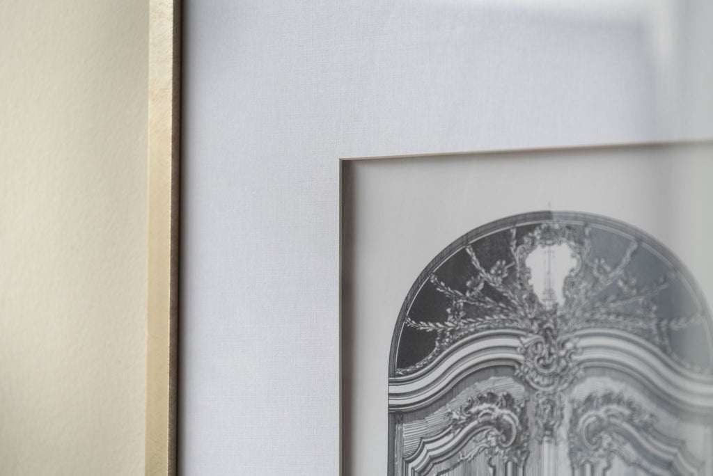 Architectural Wall Art Set with Pencil Design - Silver
