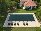 Swimming Pool Safety Cover with Installation Hardware - Green or Blue
