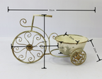 Rustic Bicycle Metal Wire Wall Planter Basket with Vintage Design - Grey and White