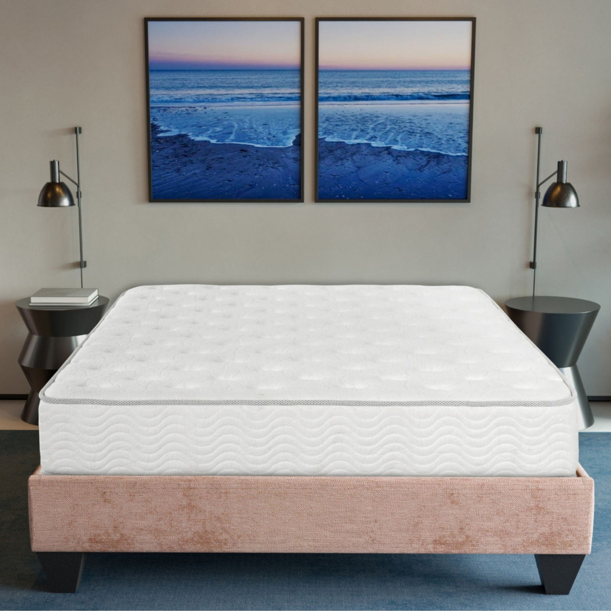 Premium 9" Medium Pocket Spring Mattress with Edge Support - White