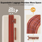 Expandable 2 Piece Luggage Set with TSA Lock and Spinner Wheels - Multiple Colors