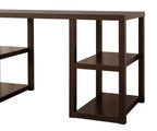 Mahogany Writing Desk with Storage Shelves - 60 Inch Wide