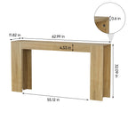 Farmhouse Style Extra Long Walnut Console Table with Slim Profile - Dark Brown or Light Brown