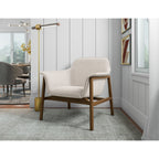 Weave Accent Armchair with Wood Frame - Gray, Beige, or Orange