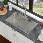 33 Inch Topmount Kitchen Sink with Single Bowl - Stainless Steel