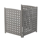 3 Panel Outdoor Air Conditioner Fence Screen with Solid Wood - Light Brown or Dark Gray