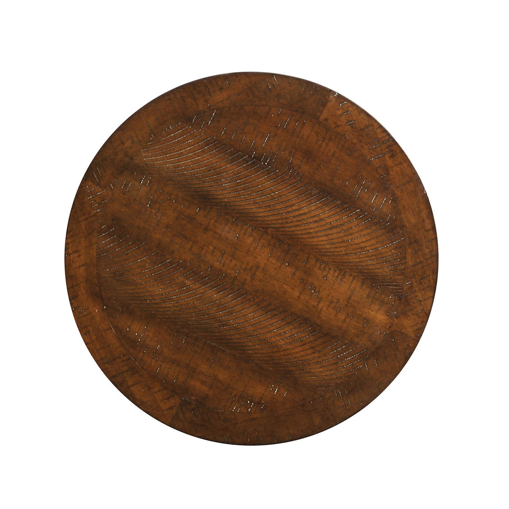 Transitional Espresso Coffee Table with Open Storage - Engineered Pine