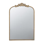 Baroque Inspired Arch Wall Mirror with Ornate Design - Gold or Black
