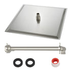 Luxury Rain Shower Head with Adjustable Arm - Brushed Nickel