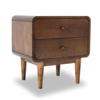 Alexa Night Stand with Solid Wood Construction - Brown