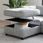 Modular Sectional Sofa with Storage - Chenille Upholstery