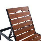Outdoor Chaise with Adjustable Backrest - Light Brown or Dark Brown