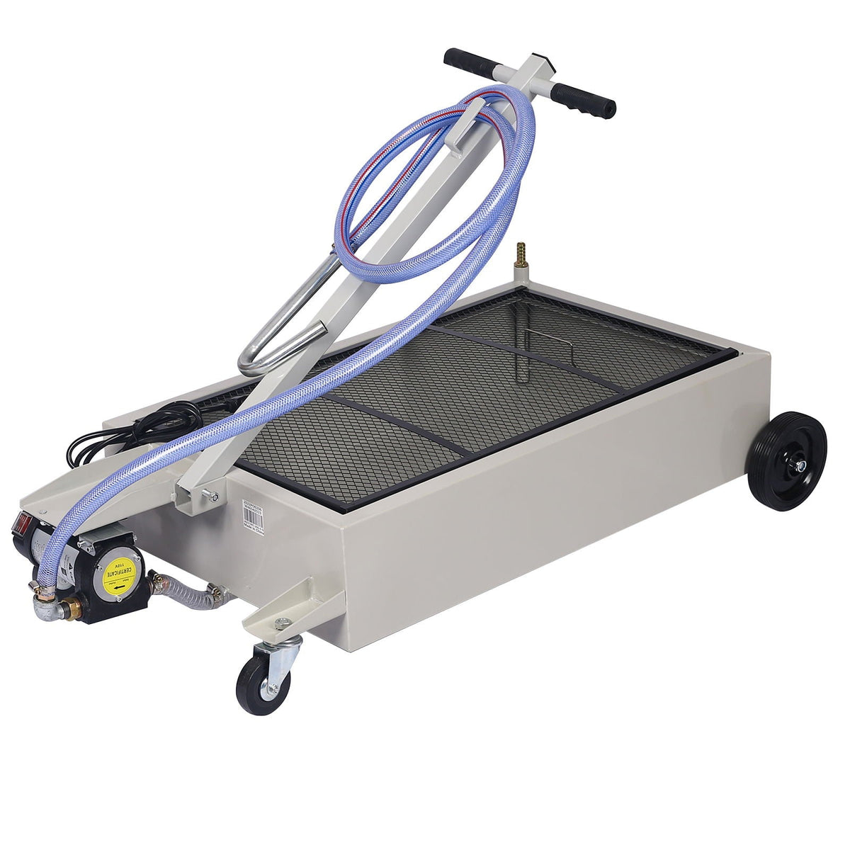 20 Gallon Low Profile Oil Drain with Pump - Gray
