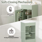 Bathroom Vanity with Sink and Adjustable Shelf - Multiple Colors