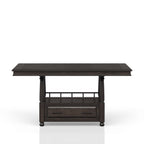 Counter Height Dining Table with Storage Shelf - Coffee