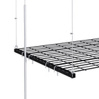 Overhead Garage Storage Rack with Crank System - Black or White