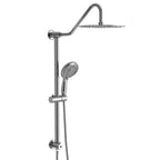 Shower System with 5 Function Rain Hand Shower and Slide Bar Combo - Pearl Silver, Gray, or Black
