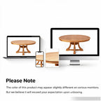 7-Piece Extendable Wood Dining Set with Rattan-Back Chairs