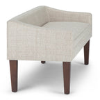 Platinum Upholstered Bench with Solid Wood Frame - Parris