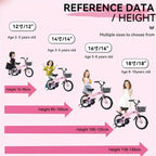 16-Inch Sporty Kids Cruiser Bike with Training Wheels - Green or Pink