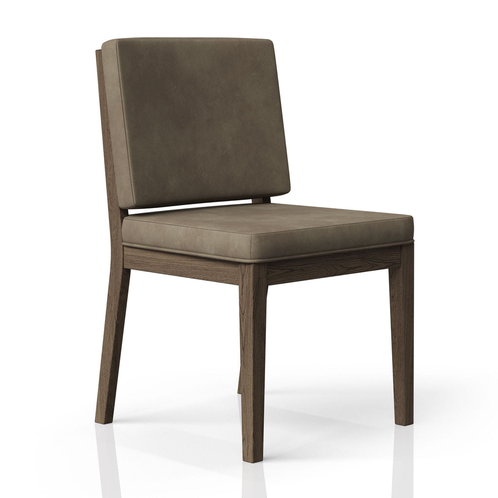 Soft Back Dining Chairs with Performance Leather - Light Brown (Set of 2)
