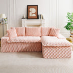 Convertible Modular Sectional Sofa with Twin Seat and Chaise - Multiple Colors
