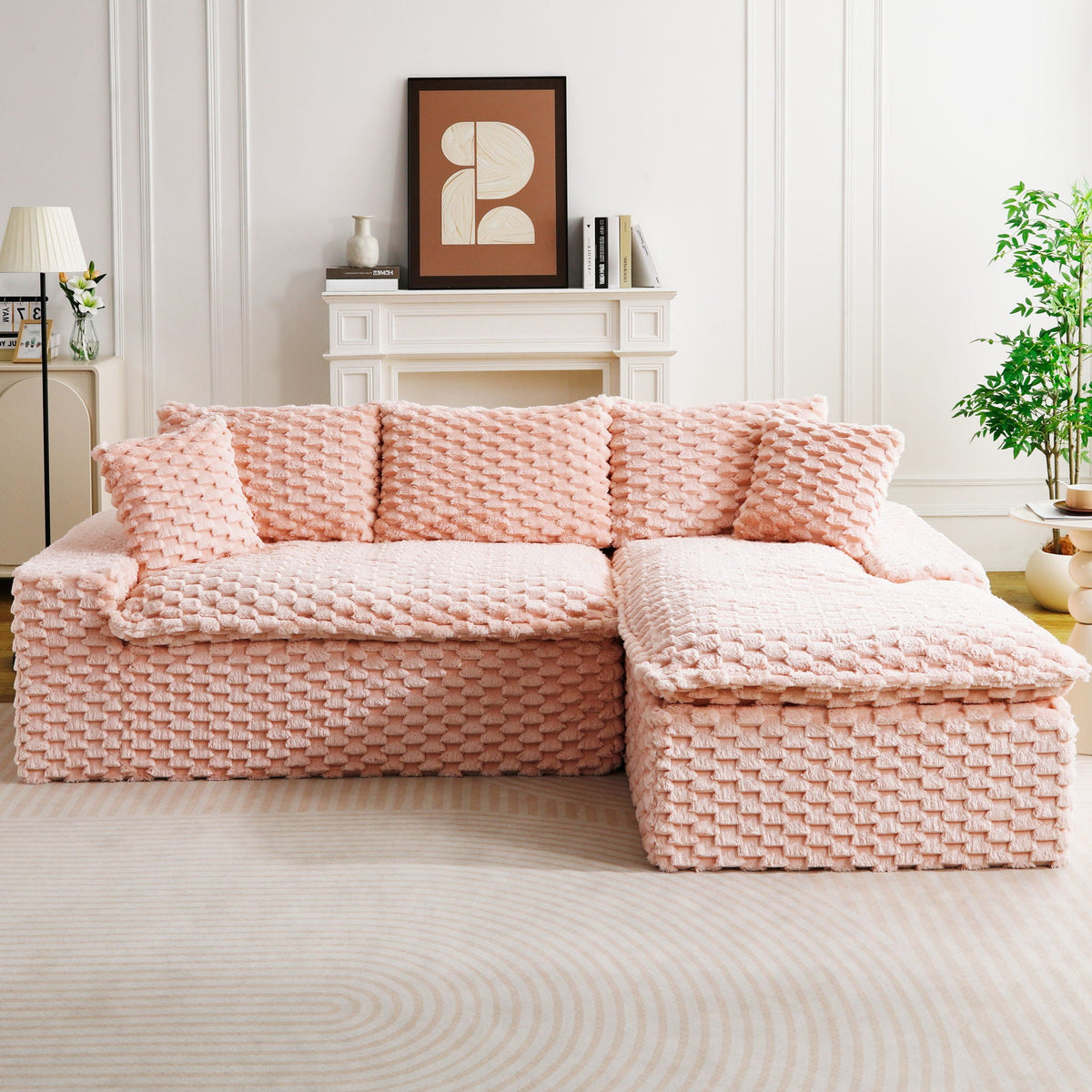Convertible Modular Sectional Sofa with Twin Seat and Chaise - Multiple Colors