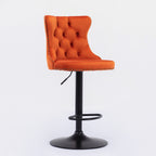 Modern Adjustable Swivel Barstools with Tufted Back - Multiple Colors (Set of 2)