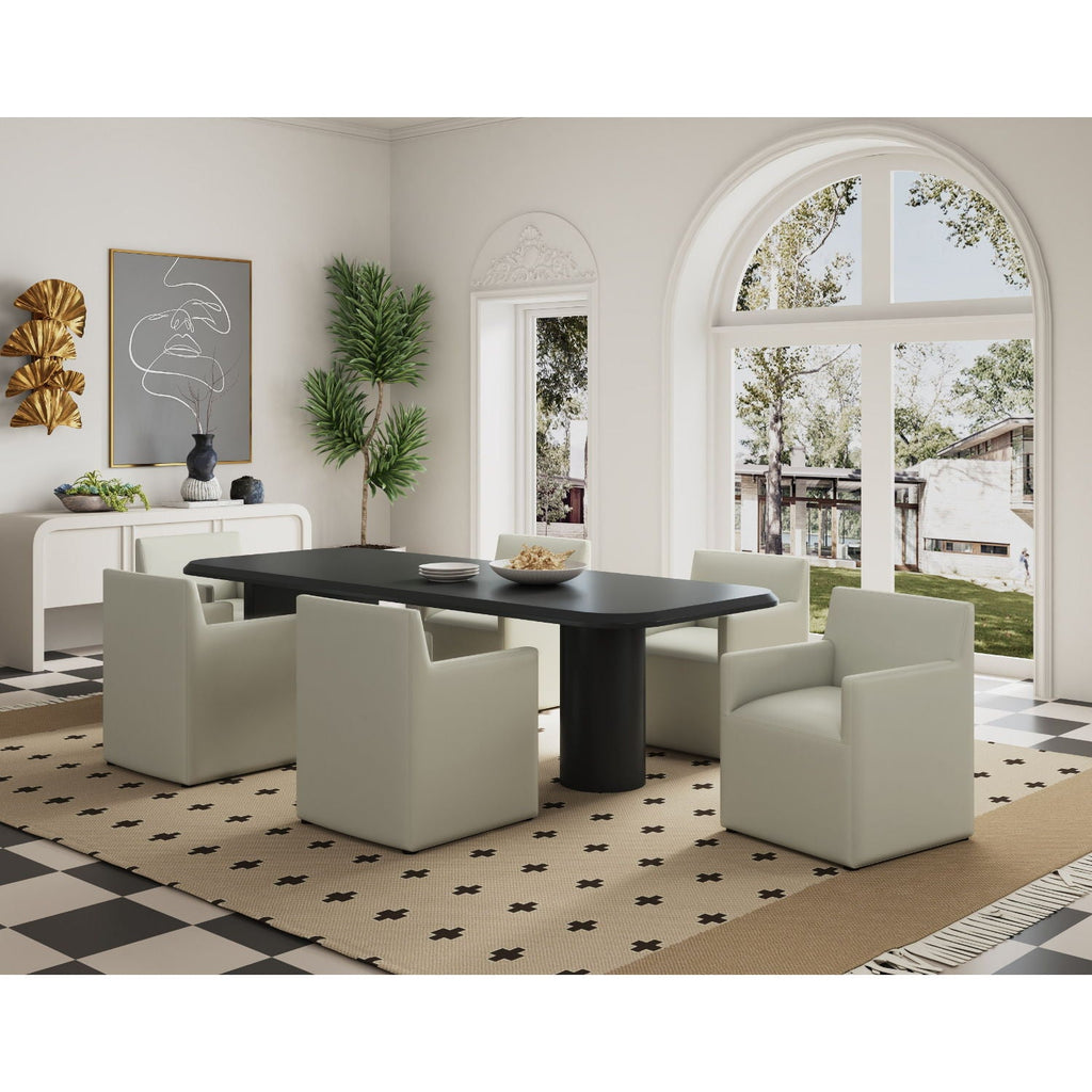 Square Armchair with Upholstered Seat - Available in Multiple Colors