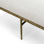 Contemporary Style Bench with Padded Upholstery - Beige Matte
