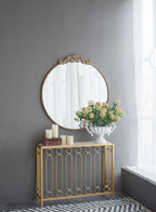 Classic Design Wall Mirror with Baroque-Inspired Frame – Gold or Black