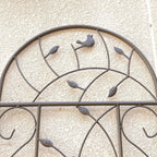 Rustproof Metal Garden Trellis Set with Reliable Plant Support - Brown