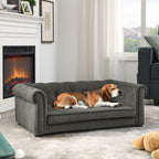 Modern Elegant Rectangle Pet Bed with Elevated Design - Multiple Colors