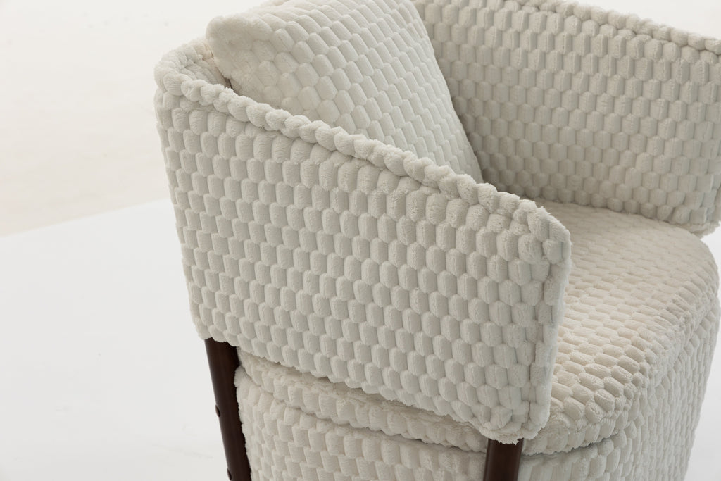 Mid Century Modern Accent Chair with Swivel Function - Corduroy
