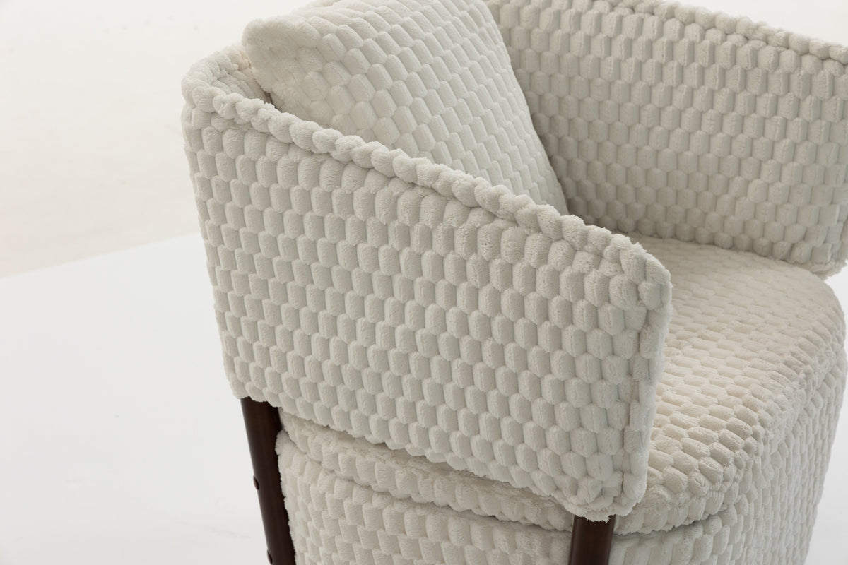 Mid Century Modern Accent Chair with Swivel Function - Corduroy