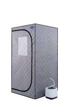 Portable Grey Steam Sauna Tent with Remote Control and Chair