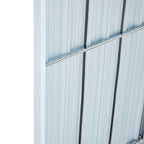 Galvanized Steel Firewood Rack with Roof - Gray