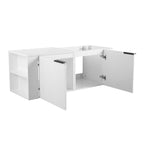Modern Bathroom Vanity Sink Combo With Spacious Storage - White or Light Brown