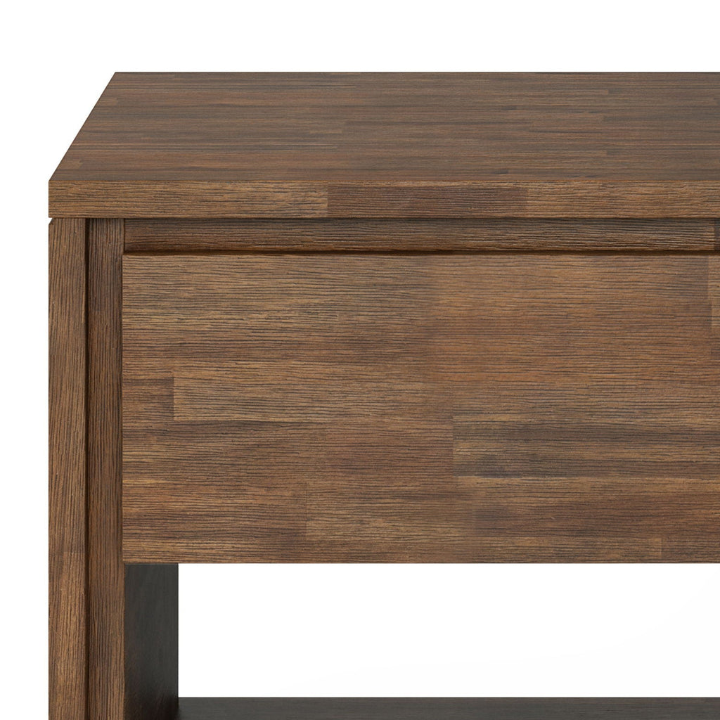 Handcrafted Acacia End Table with 1 Drawer - Light Brown, Dark Gray, or Dark Brown