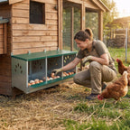 Galvanized Steel Metal Nesting Boxes for Chicken with Three Compartments