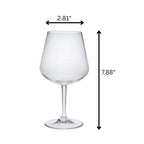 Plastic Wine Glasses Set of 4 with Unbreakable Tritan - Clear